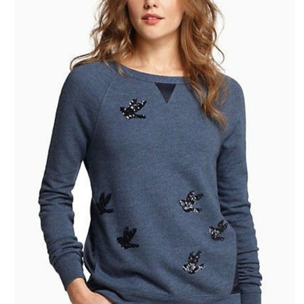 Anthropologie Leifnotes Sequined Migration Sweater